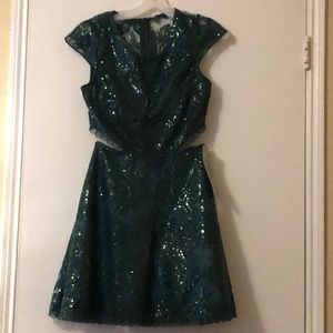 Dark green  sequins dress!! Never been worn!
